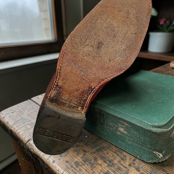 Vintage Florsheim Imperial Monk Strap Shoes 9.5C Brown Leather Made USA 31090 main image 10